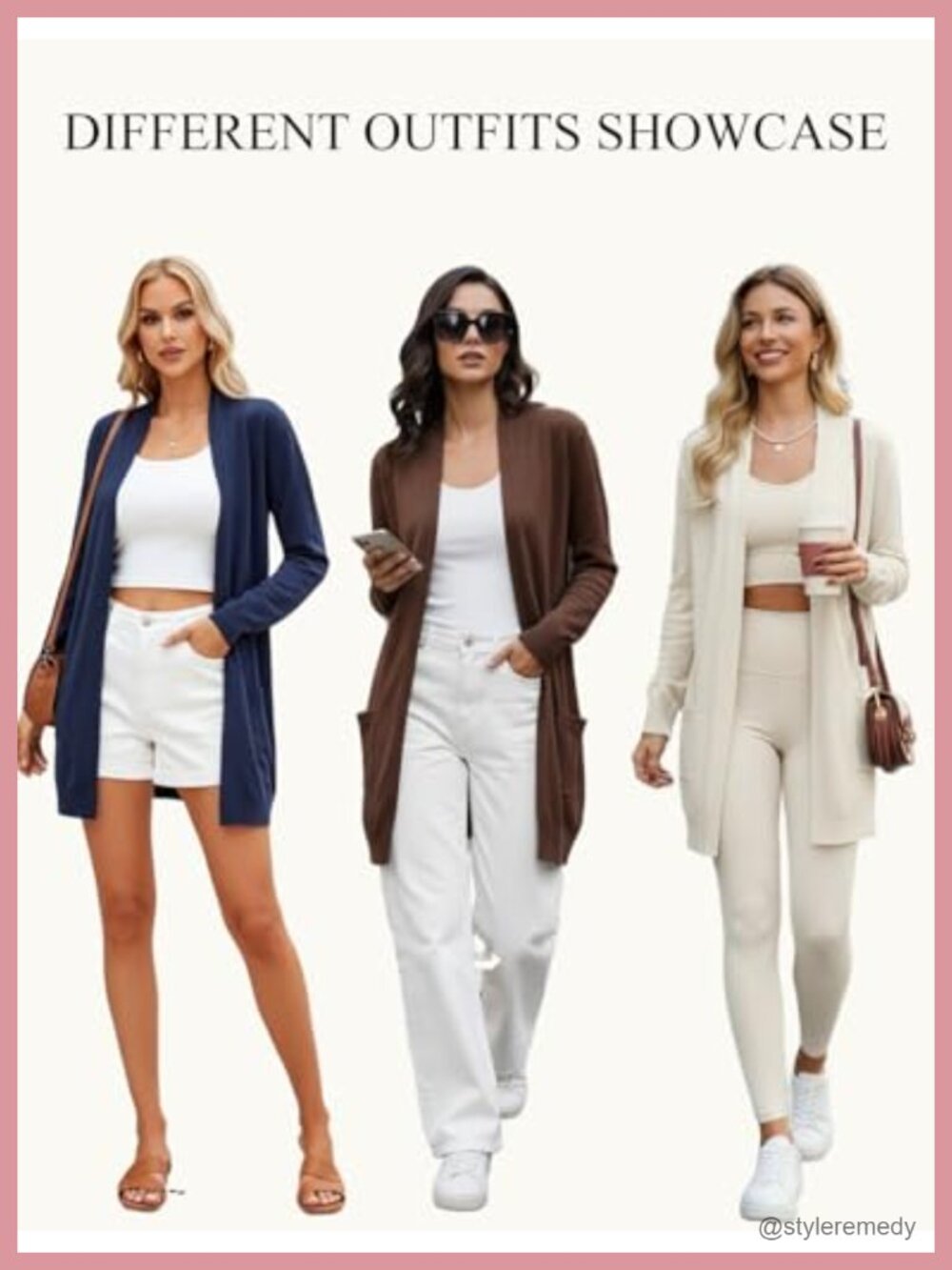 Long Lightweight Cardigan with Pockets for Women - Soft Knit Open Front - Picture 4 of 6